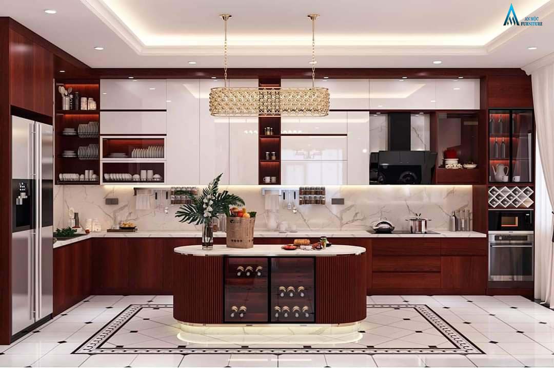 Thiết kế tủ bếp đẹp cho nhà thêm xinh.