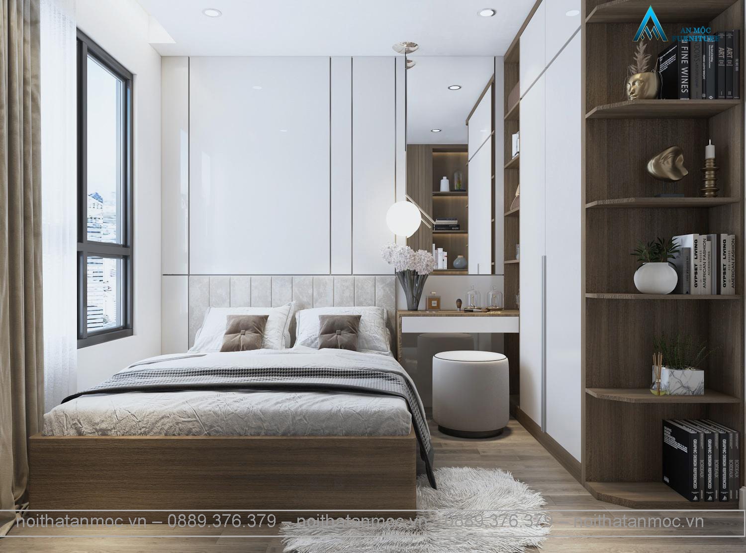 99+ Mẫu thiết kế nội thất phòng ngủ hiện đại từ 10 - 25m2