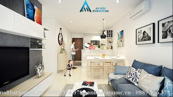Thiết kế nội thất chung cư 60m2 trẻ trung