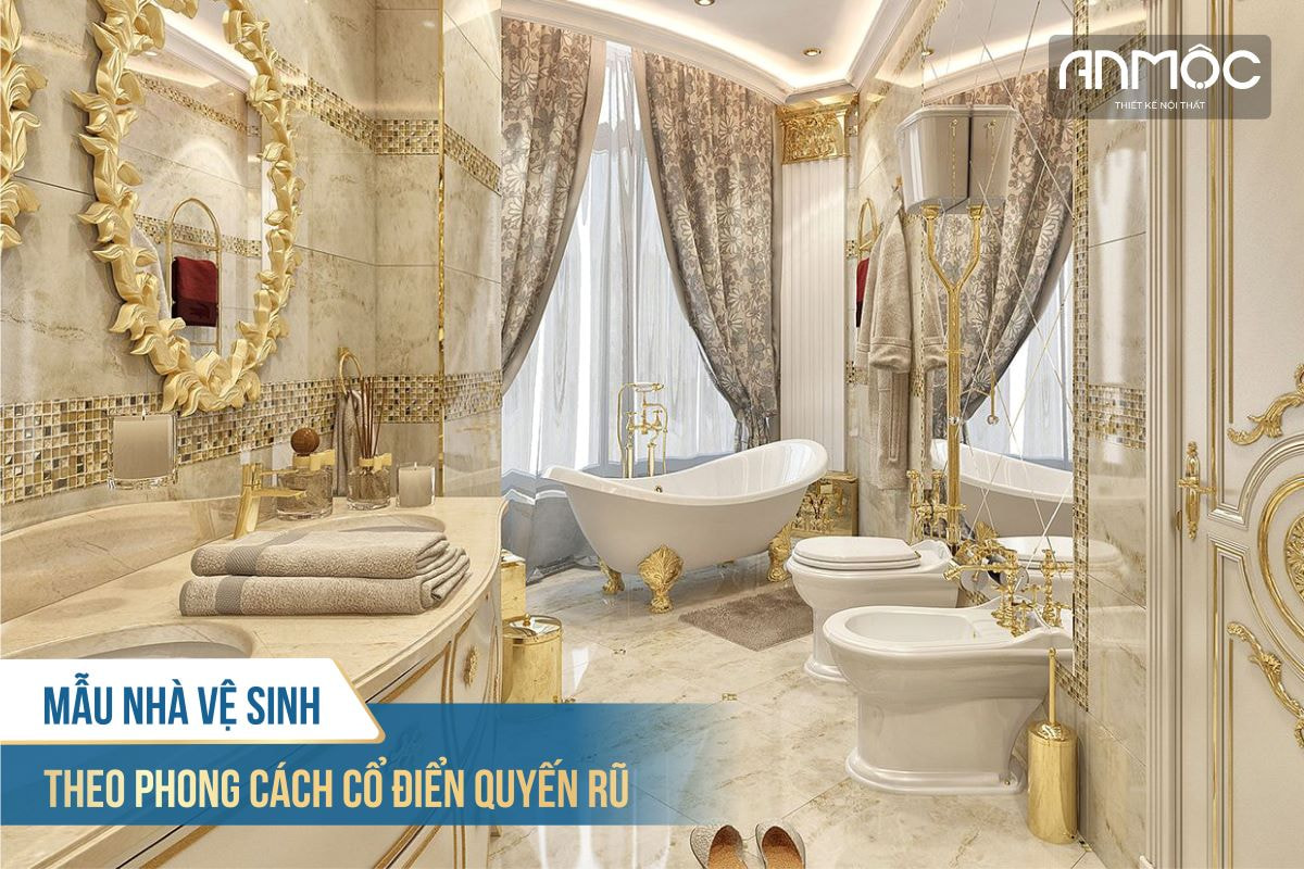 Mẫu nhà vệ sinh theo phong cách cổ điển quyến rũ 2