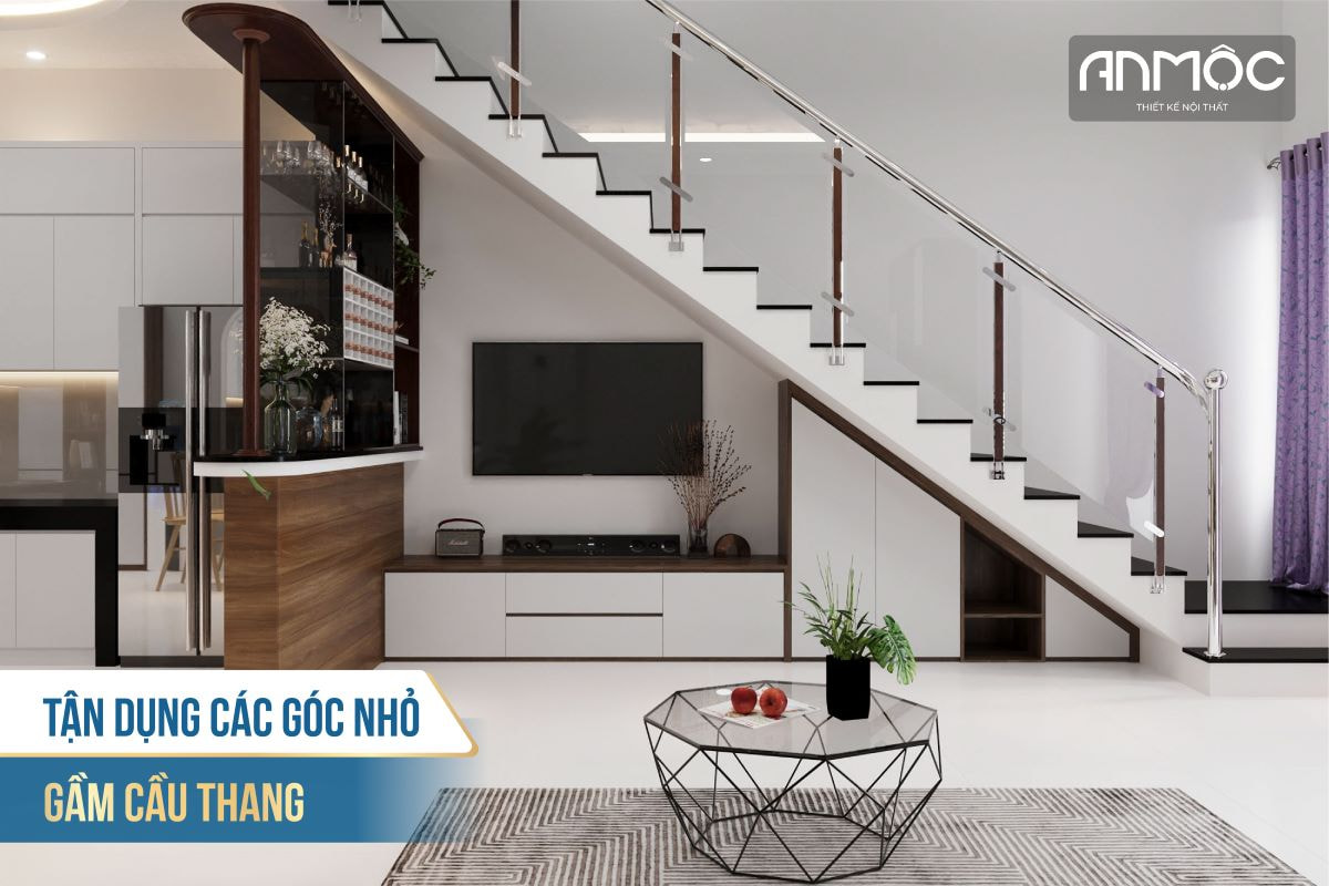 Tận dụng các góc nhỏ gầm cầu thang