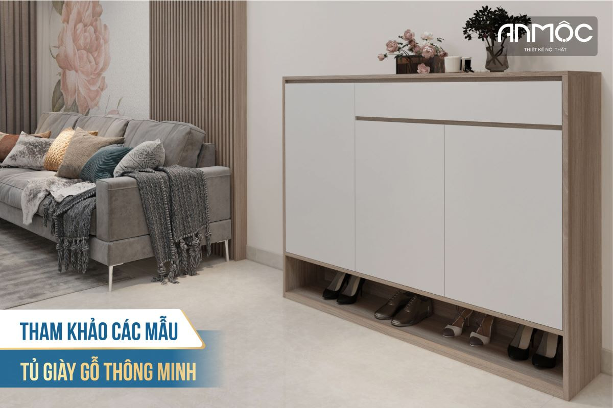 Tham khảo các mẫu tủ giày gỗ thông minh