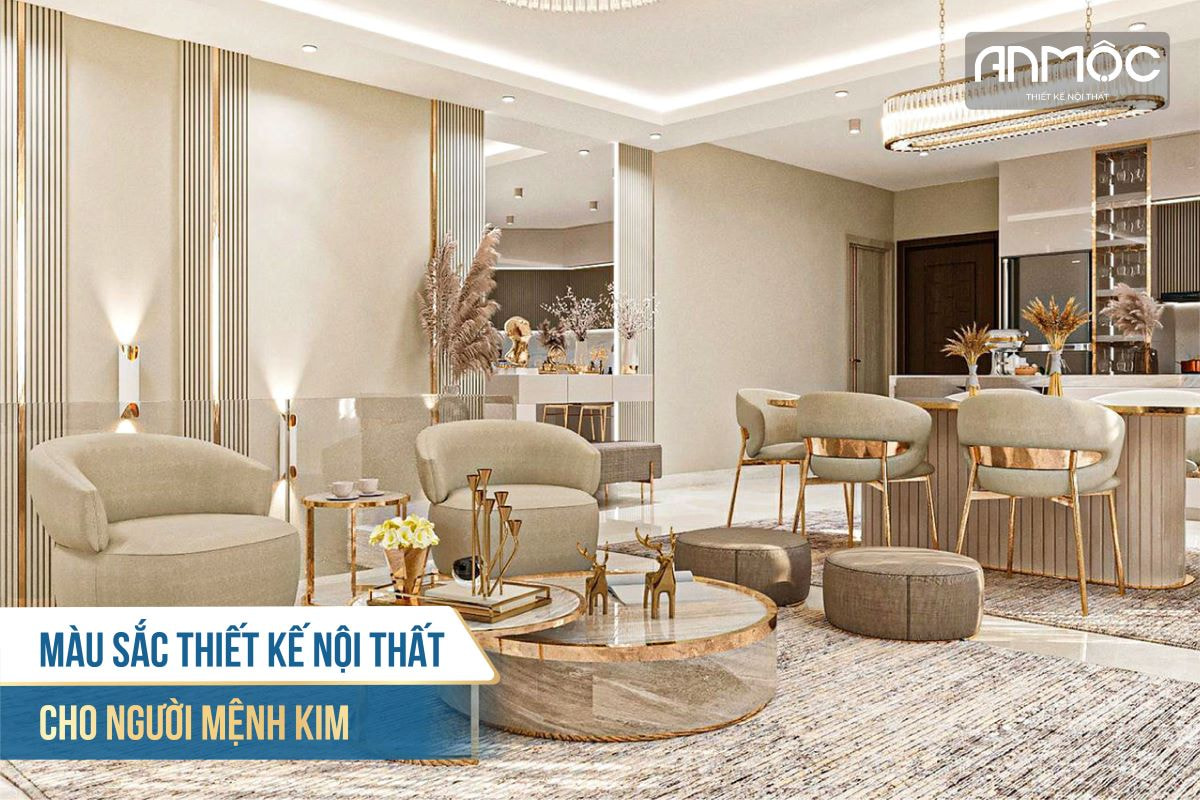 Màu sắc thiết kế nội thất cho người mệnh kim