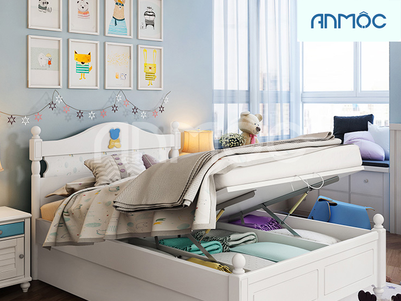 Mẫu giường xếp thông minh này rất tiện cho bé tật tính ngăn nắp, gọn gàng và tiết kiệm không gian cho phòng