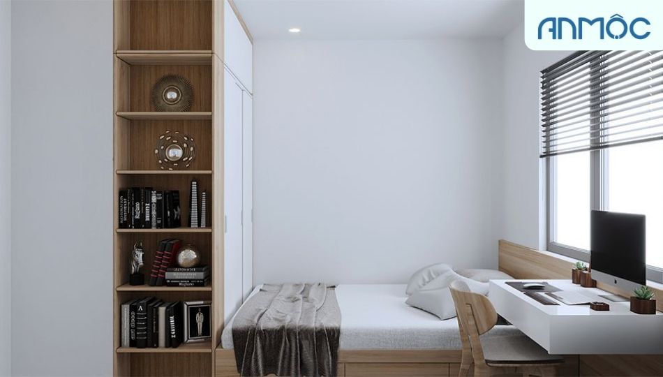 thiết kế nội thất phòng ngủ nhỏ chung cư 60m2