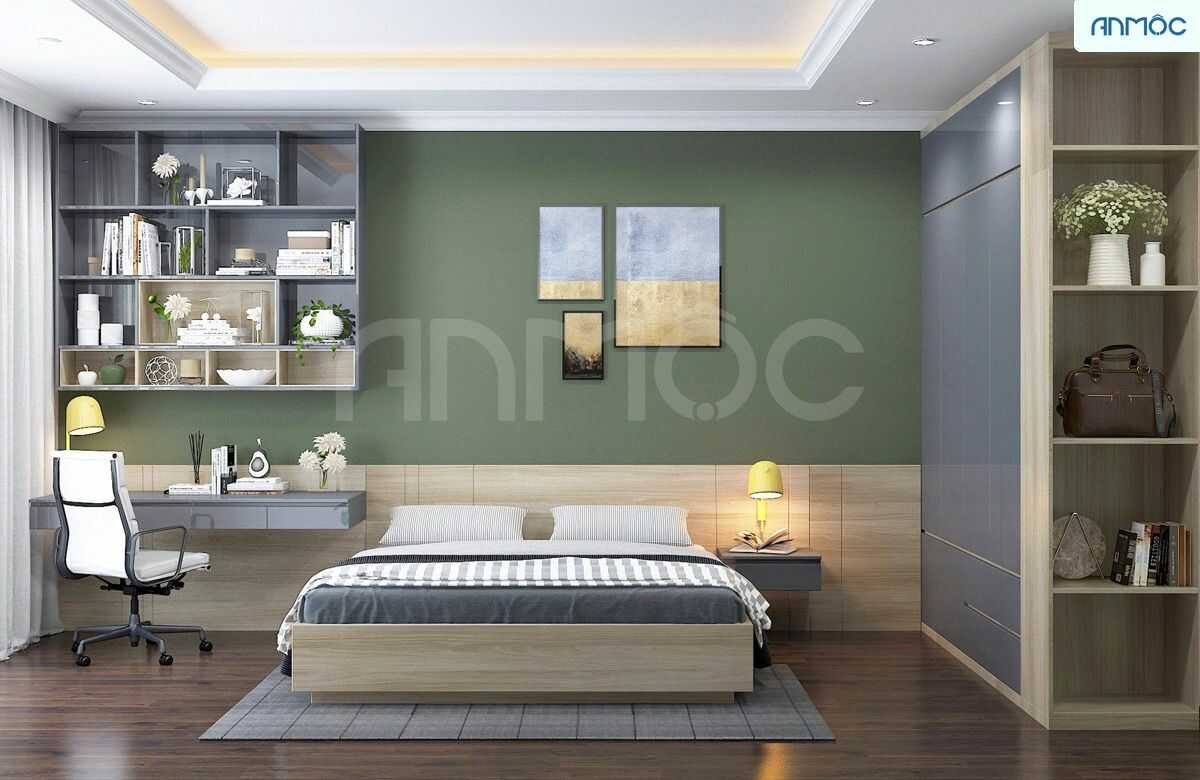 Bàn làm việc tích hợp kệ sách tiện nghi Bàn làm việc tích hợp kệ sách tiện nghi