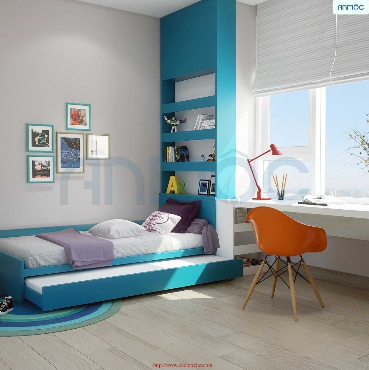 Sử dụng ánh sáng tự nhiên cho việc lên ý tưởng thiết kế phòng ngủ nhỏ tiện nghi.