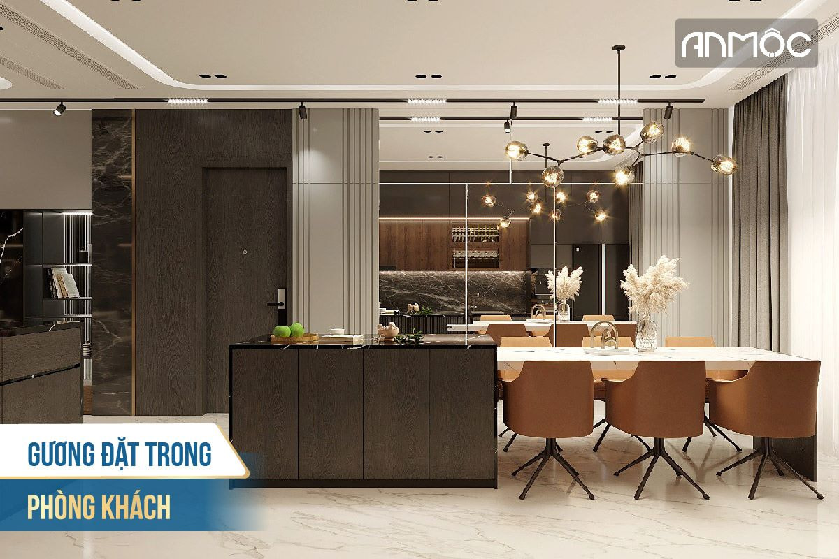 Gương đặt trong phòng khách 2