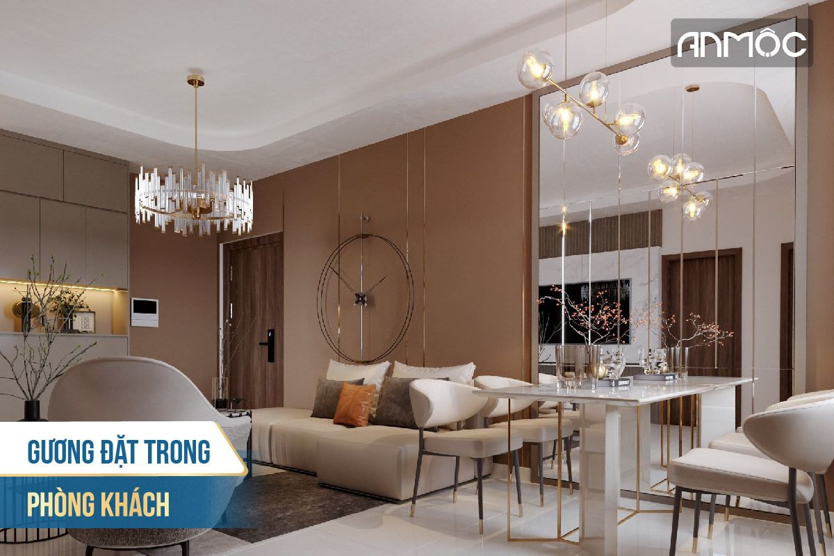 Gương đặt trong phòng khách