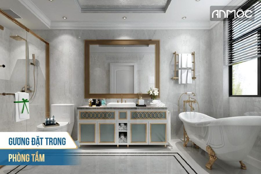 Gương đặt trong phòng tắm