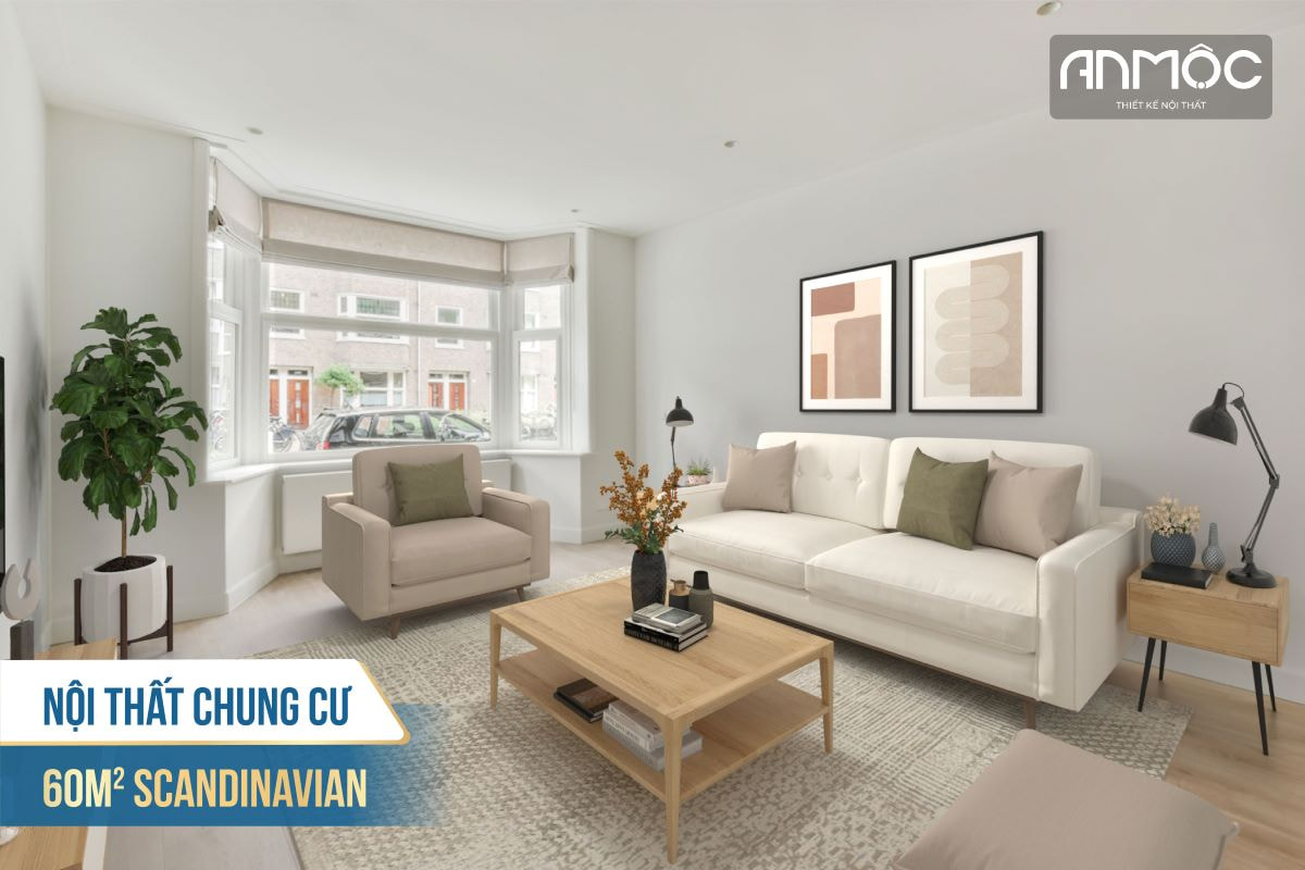 Nội thất chung cư 60m2 Scandinavian