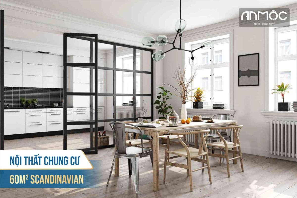 Nội thất chung cư 60m2 Scandinavian