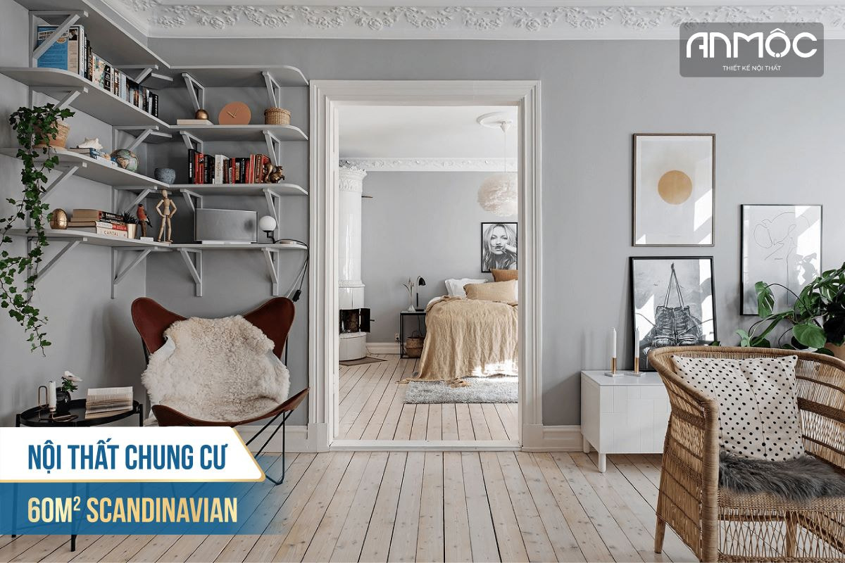 Nội thất chung cư 60m2 Scandinavian