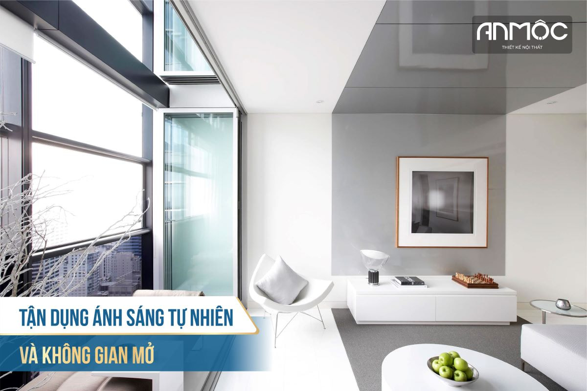 Tận dụng ánh sáng tự nhiên và không gian mở