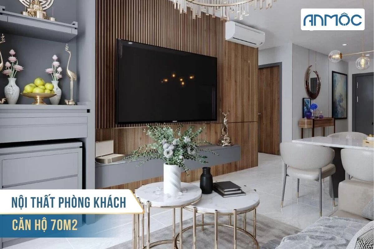 Nội thất phòng khách căn hộ 70m2