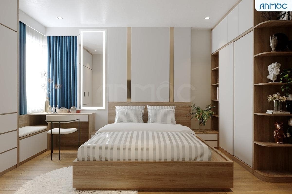 Phong cách thiết kế nội thất chung cư hiện đại - Không gian phòng ngủ master