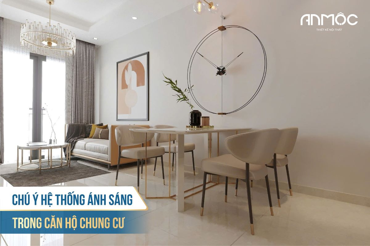 Chú ý hệ thống ánh sáng trong căn hộ chung cư