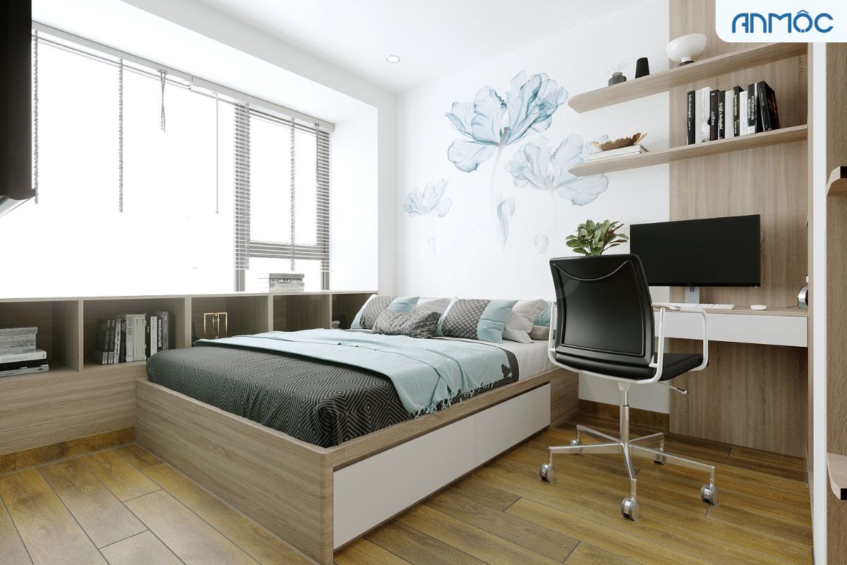 Thiết kế nội thất phòng ngủ chung cư Scenic Vlley 1