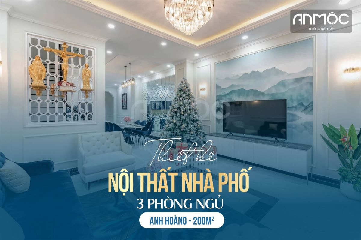 Thiết kế nội thất nhà phố 200m2 3PN