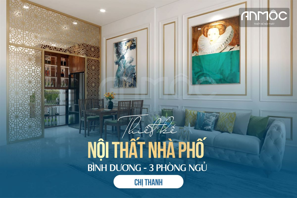 Thiết kế nội thất nhà phố Bình Dương 3PN