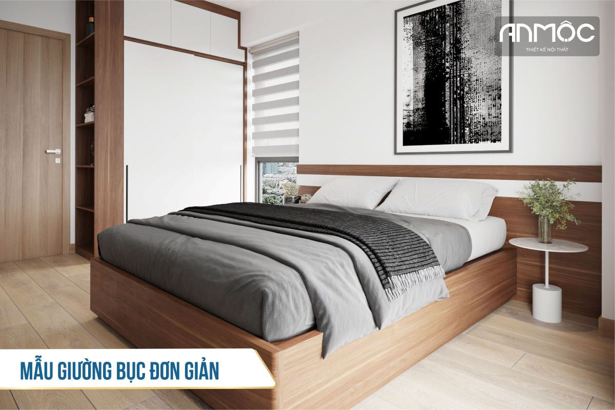 Mẫu giường bục đơn giản - 1