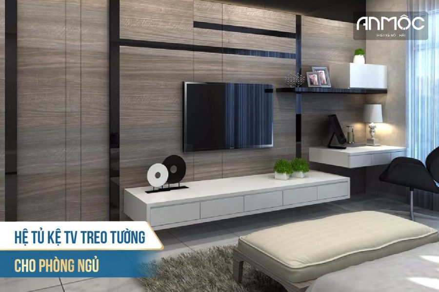 Hệ tủ kệ TV treo tường cho phòng ngủ 1