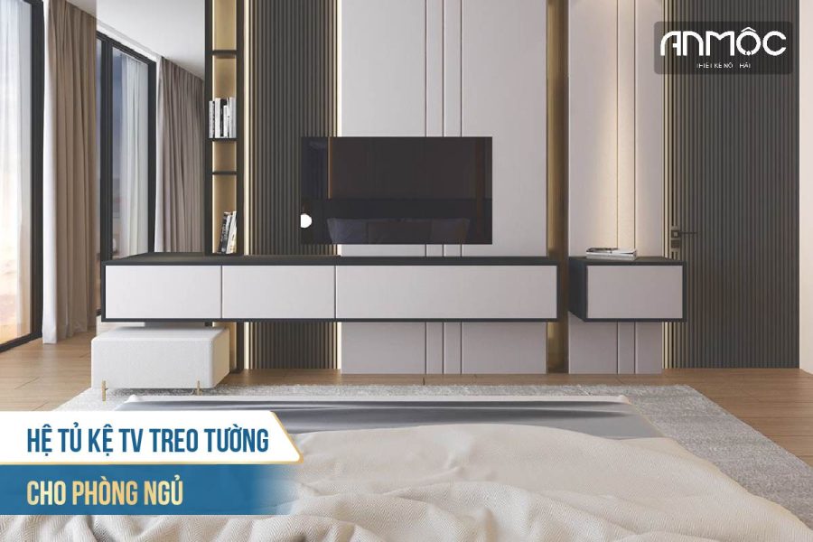 Hệ tủ kệ TV treo tường cho phòng ngủ 2