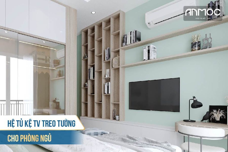 Hệ tủ kệ TV treo tường cho phòng ngủ 2