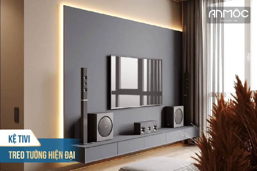 Kệ tivi treo tường hiện đại 1