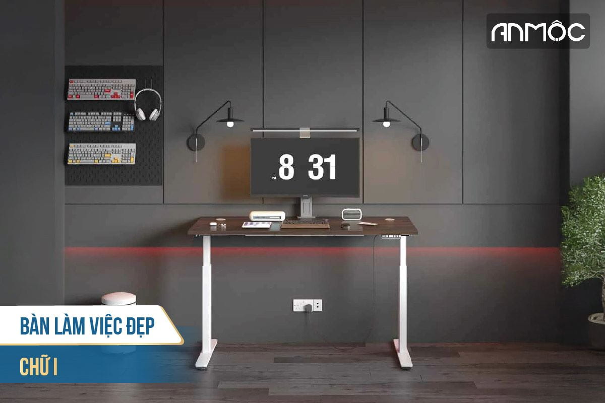 Bàn làm việc đẹp chữ I