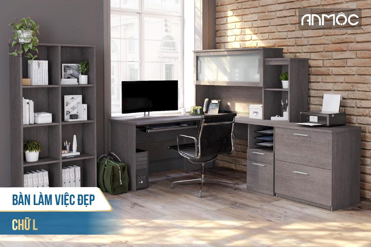 Bàn làm việc đẹp chữ L