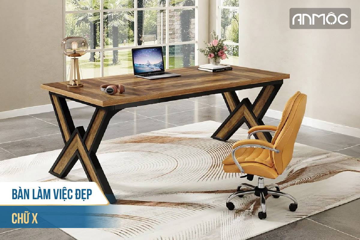 Bàn làm việc đẹp chữ X