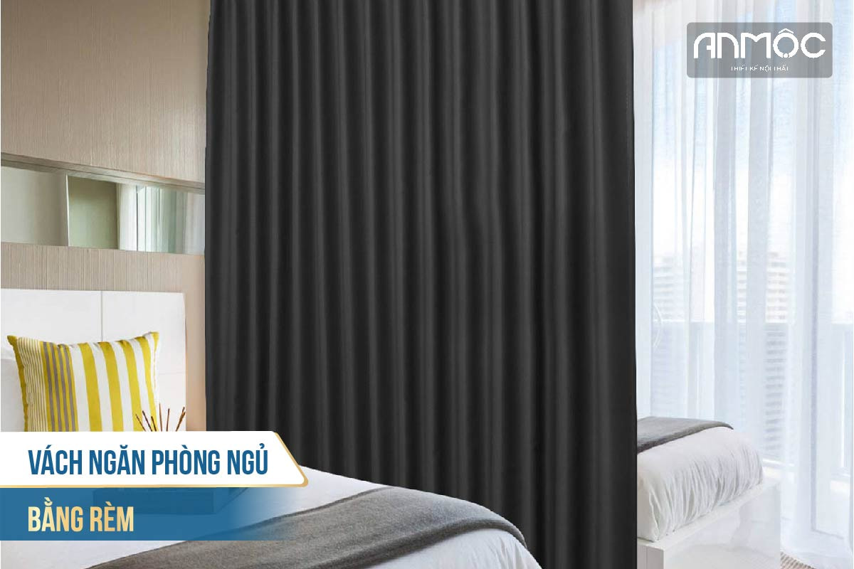 Vách ngăn phòng ngủ bằng rèm