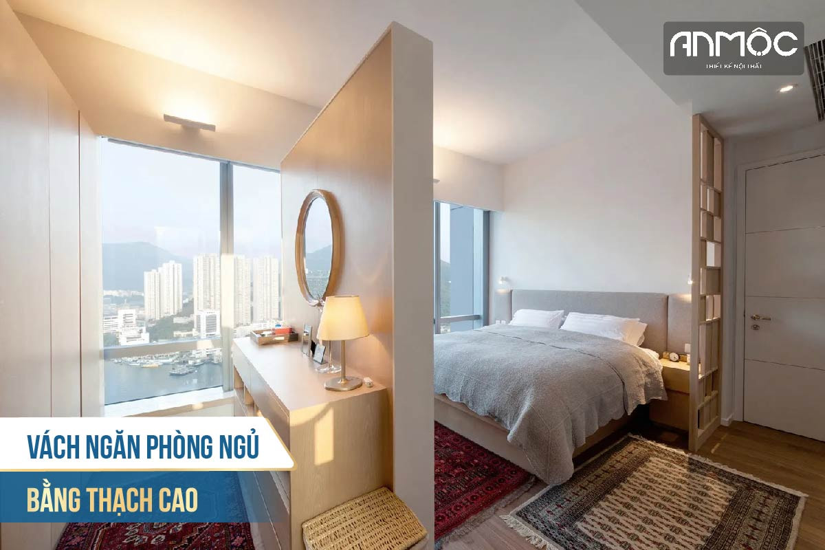 Vách ngăn phòng ngủ bằng thạch cao