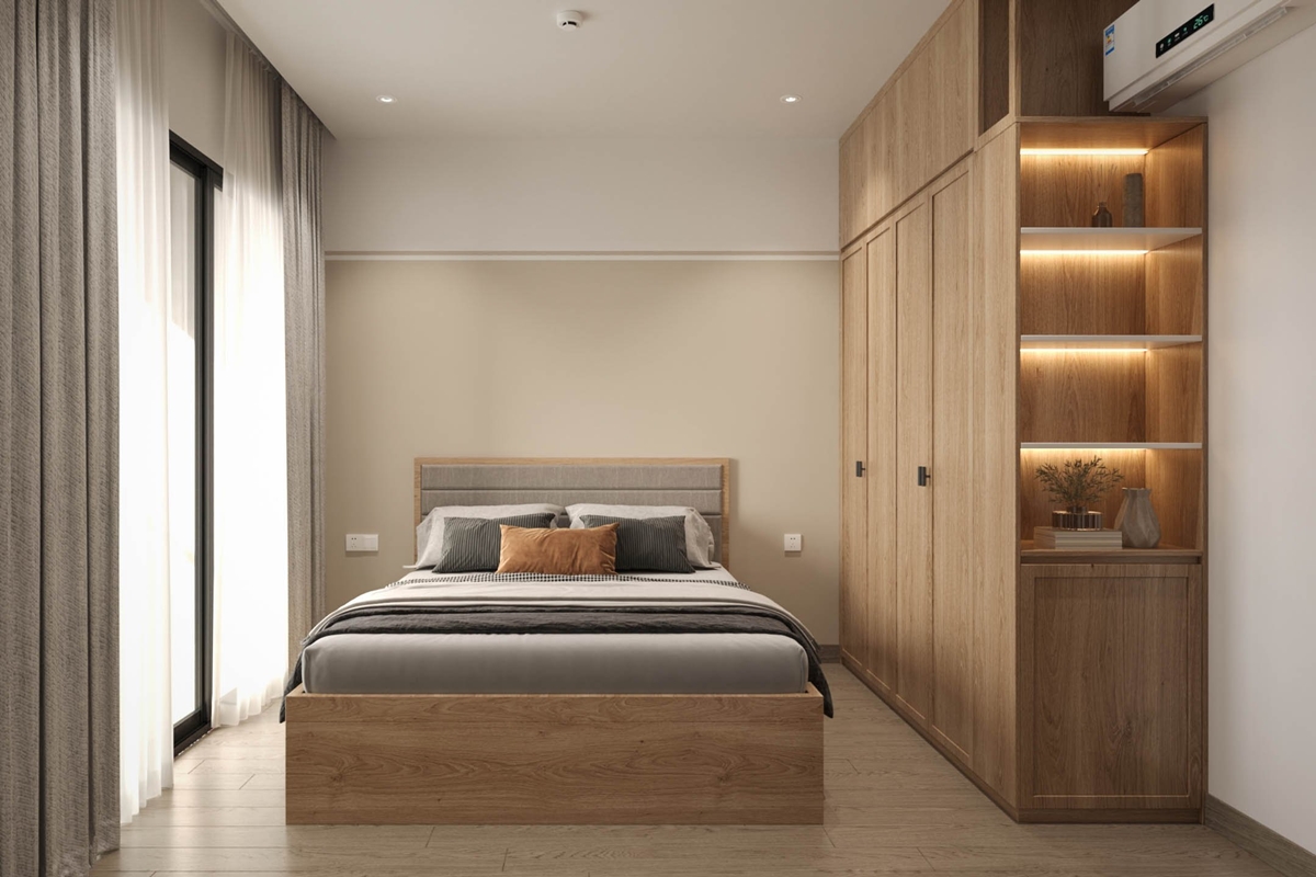 Thiết kế nội thất chung cư Diamond Alnata phòng ngủ số 2