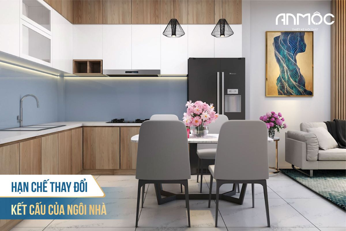 Hạn chế thay đổi kết cấu của ngôi nhà