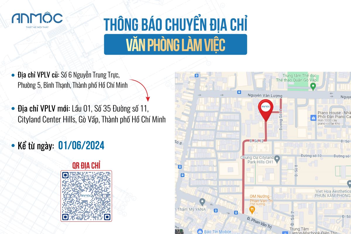 Nội thất An Mộc thông báo chuyển văn phòng làm việc