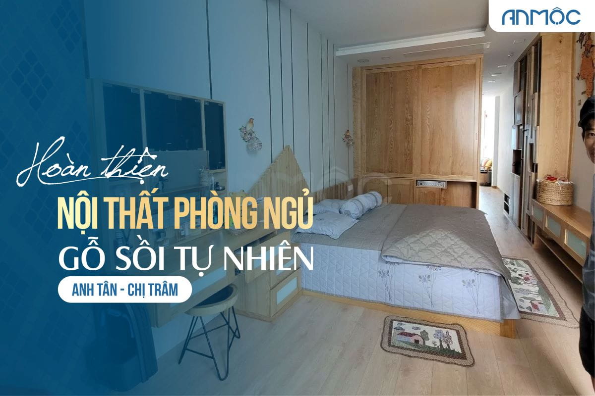 Nội thất phòng ngủ gỗ sồi tự nhiên