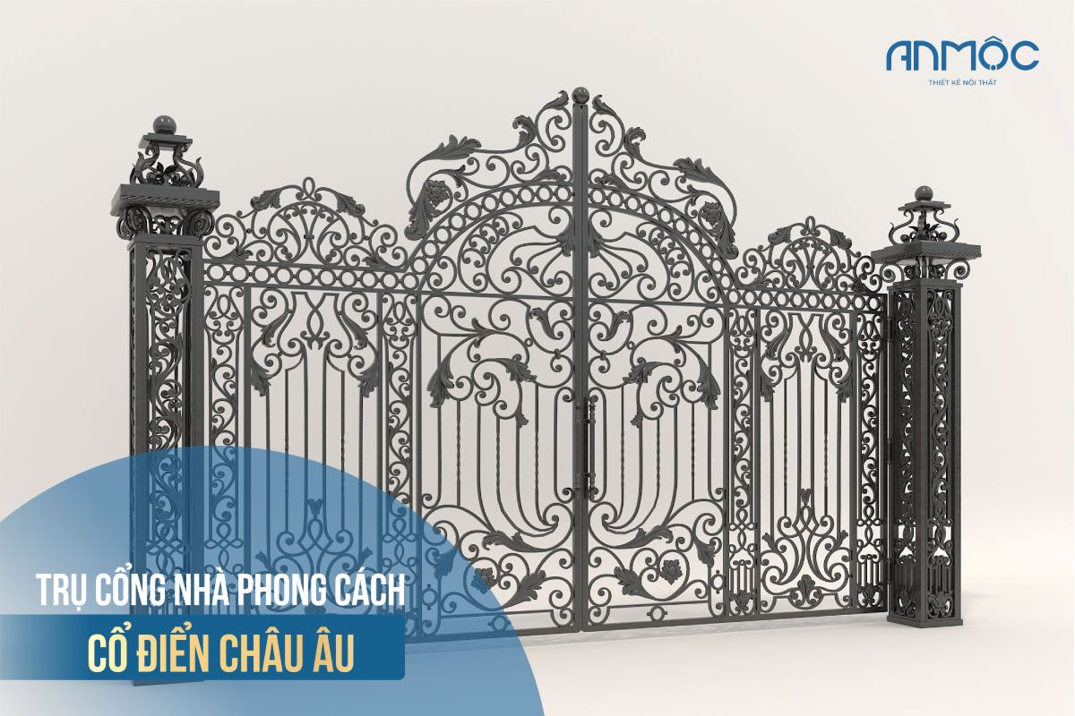 Trụ cổng nhà phong cách cổ điển châu Âu 1