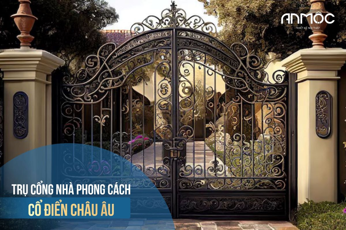 Trụ cổng nhà phong cách cổ điển châu Âu