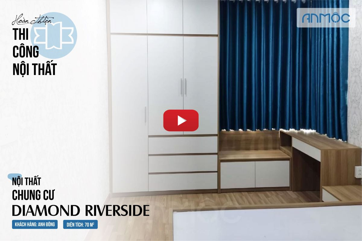 Hoàn thiện nội thất chung cư Diamond Riverside 70m2