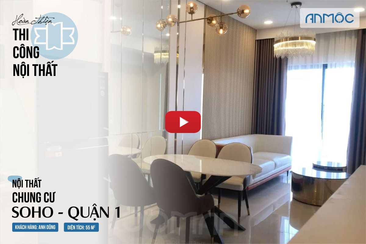 Hoàn thiện nội thất chung cư Soho 55m2 Quận 1