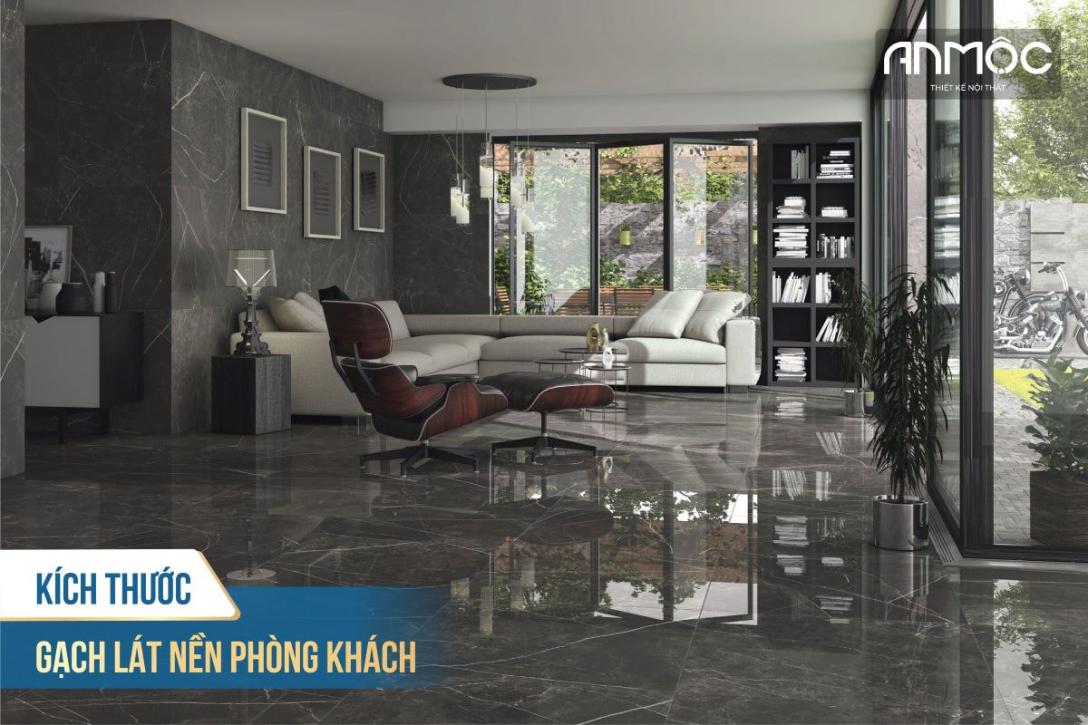 Kích thước gạch lát nền phòng khách