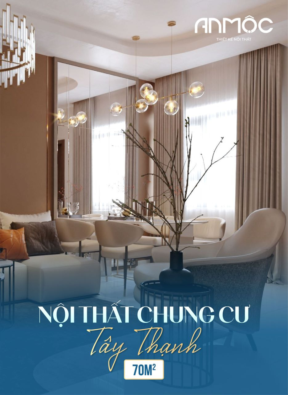 Mẫu Thiết kế nội thất chung cư Tây Thạnh 70m2 – làm mới không gian sống