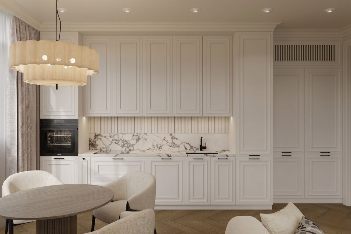 Căn hộ 50m2 phong cách tân cổ điển