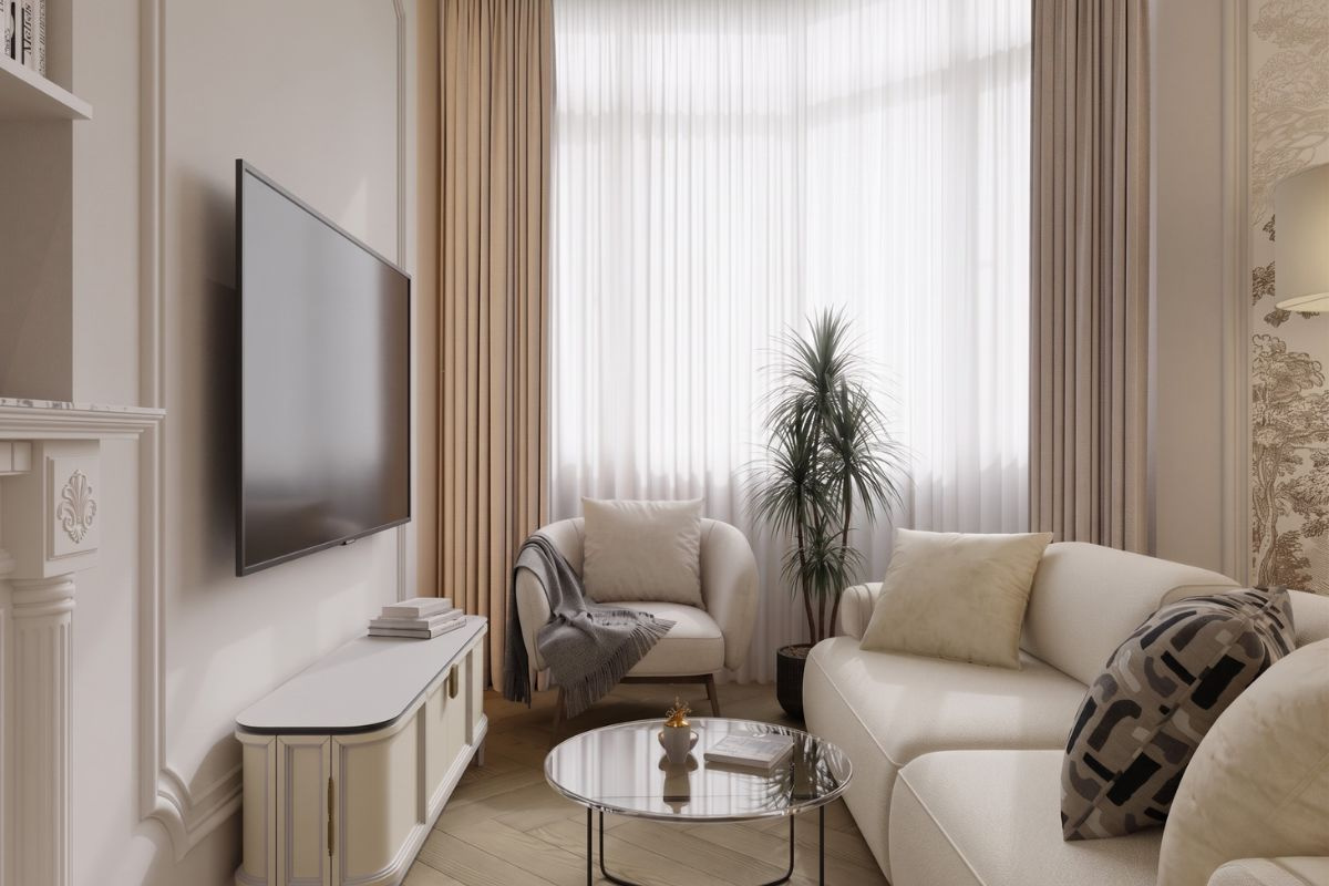 Căn hộ 50m2 phong cách tân cổ điển