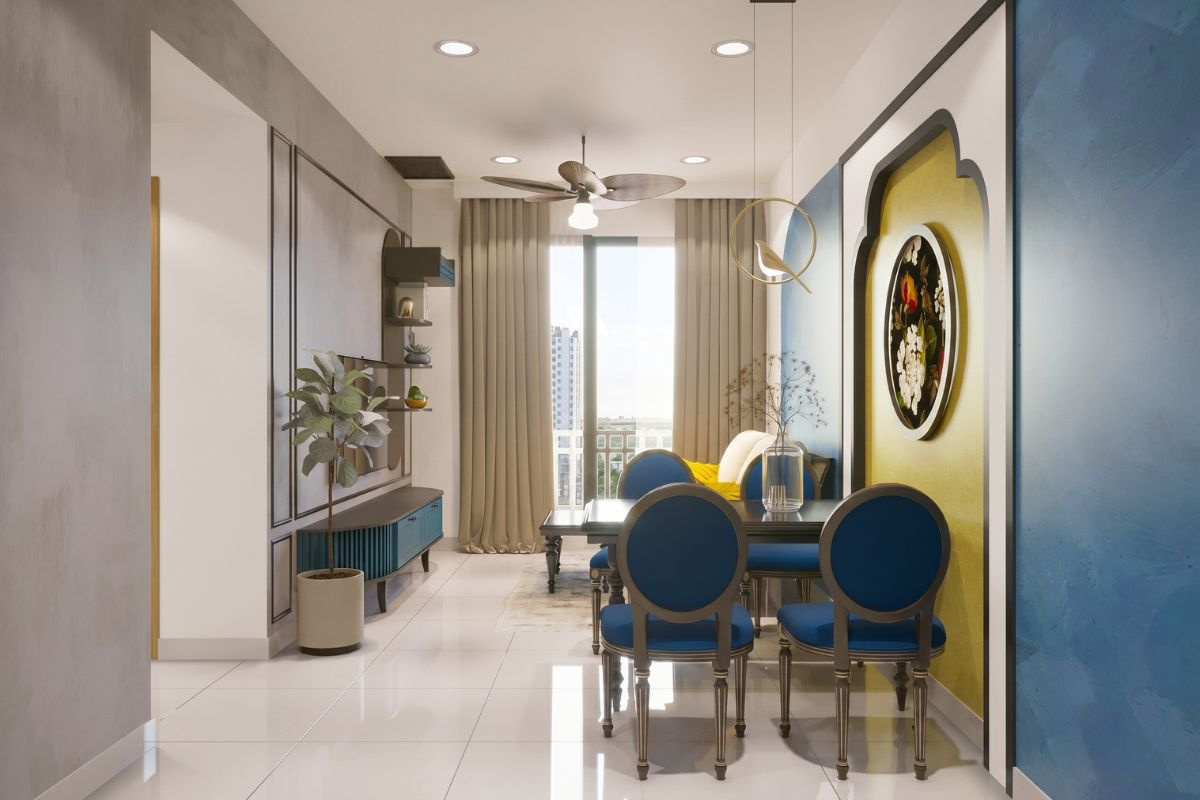 Chung cư 50m2 phong cách indochine