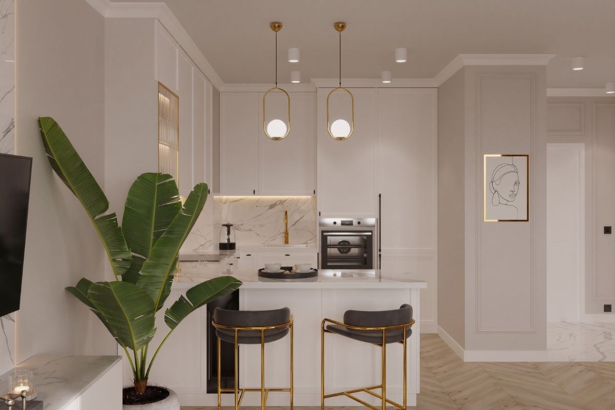 Nội thất chung cư 1 phòng ngủ 50m2
