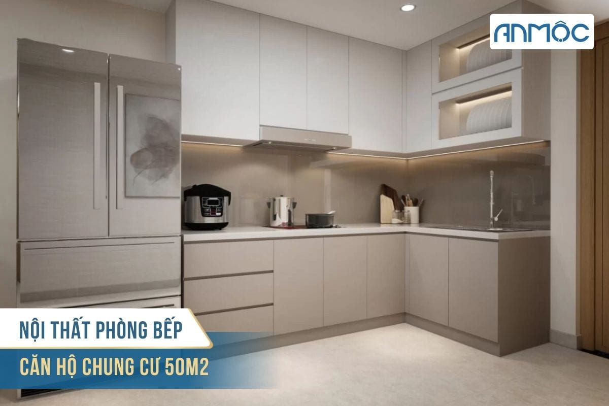 Nội thất phòng bếp căn hộ chung cư 50m2