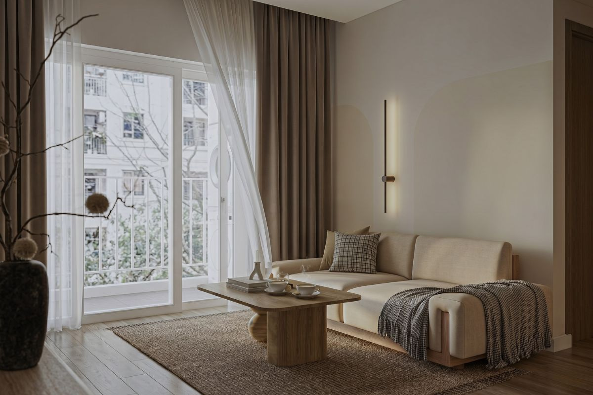 Nội thất phòng khách căn hộ 50m2